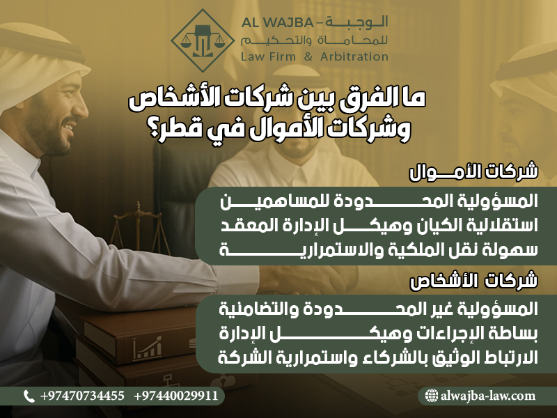 ما الفرق بين شركات الأشخاص وشركات الأموال في قطر؟